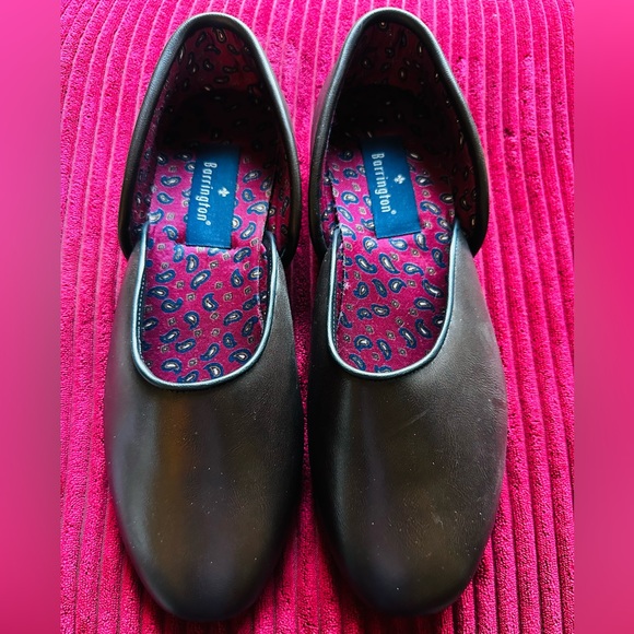 Barrington Men’s Brown Classic Slippers Red Paisley Interior Sz 10 - Picture 1 of 5